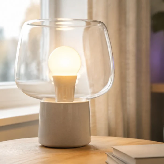 E27 lampe på bord