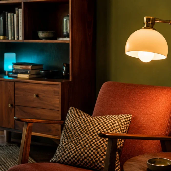 E27 lampe i hyggehjørne