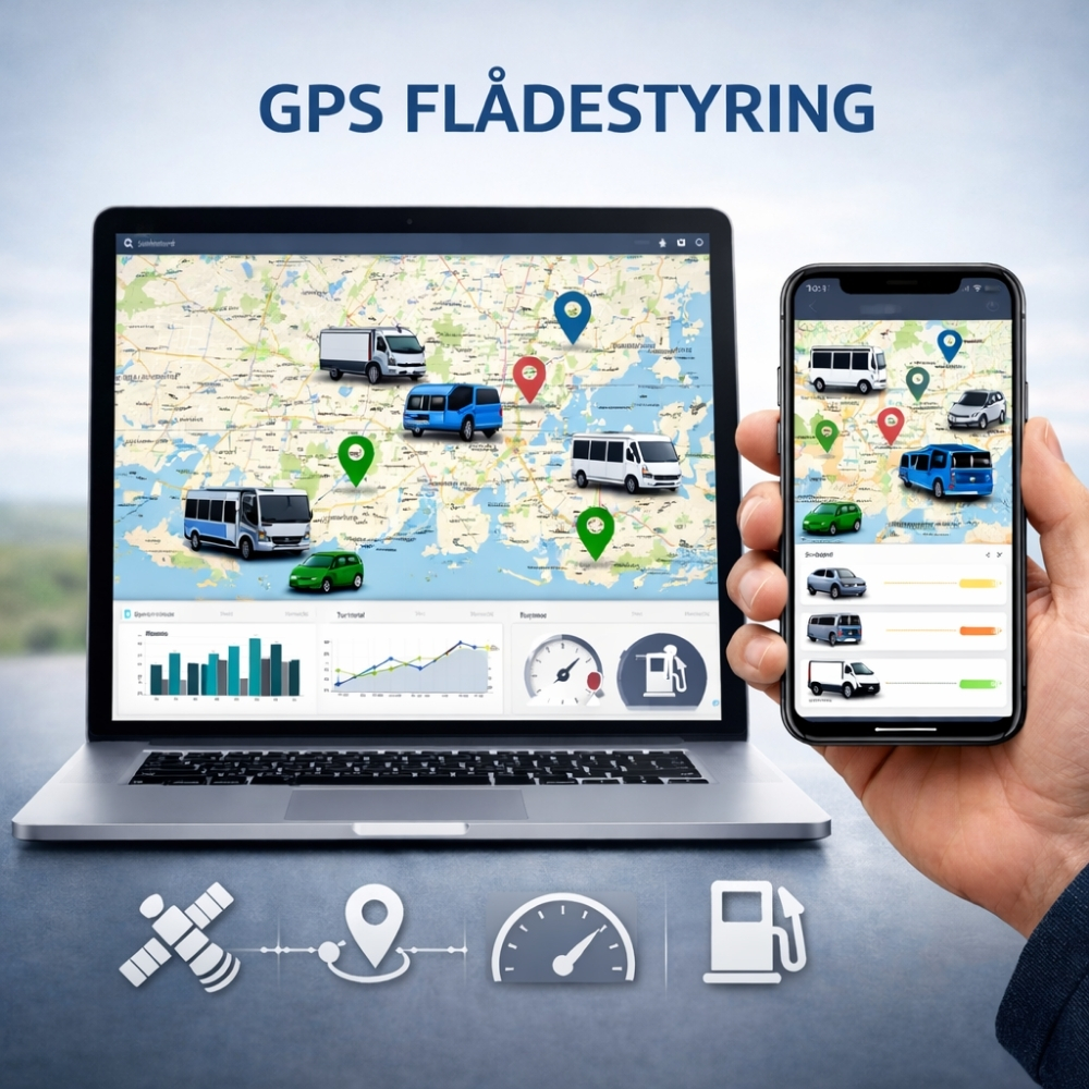GPS flådestyring til PC og app