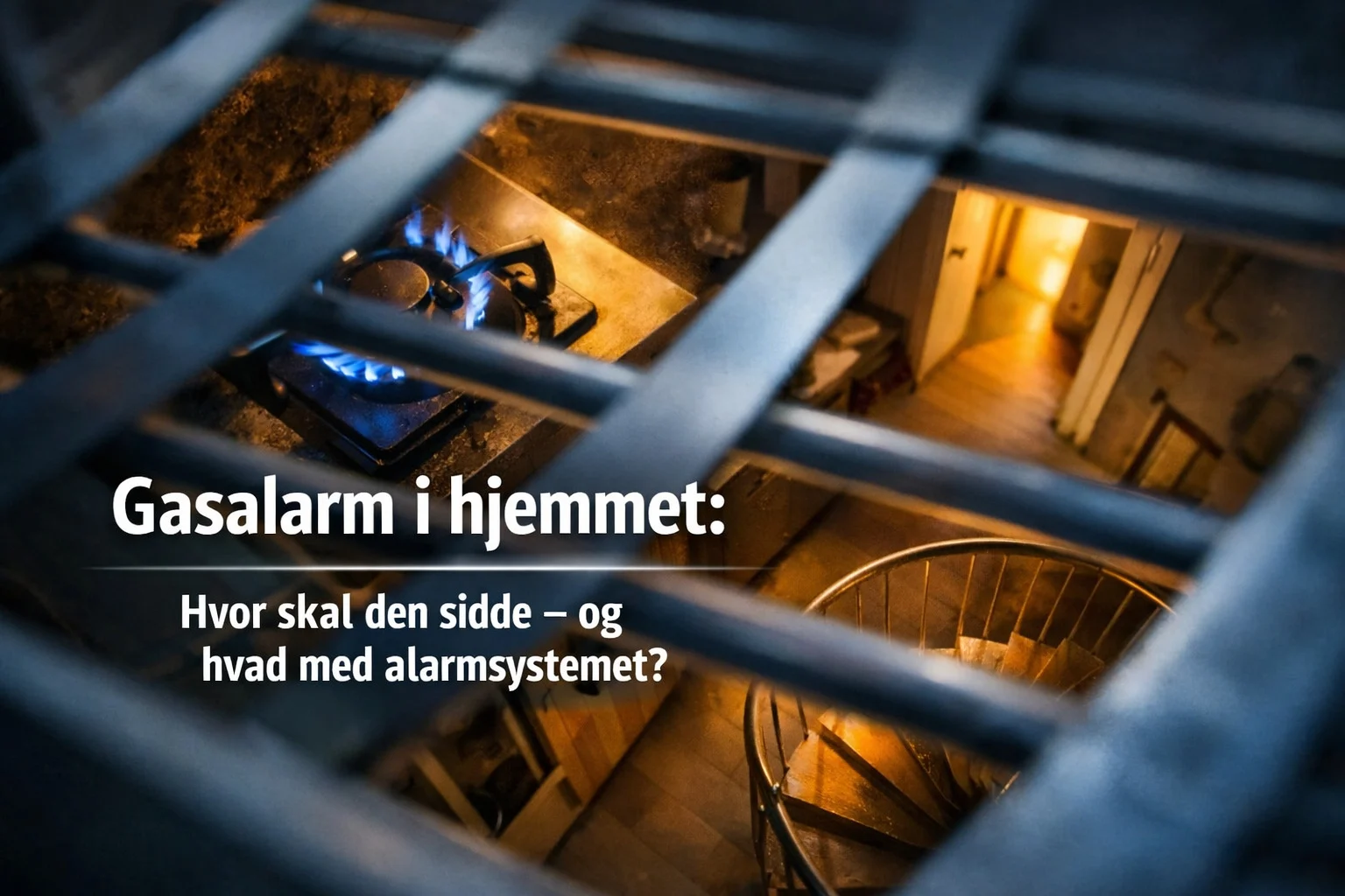 billedet viser et gasblus set fra oven i et hjem der kunne bruge gasalarm alarmsystem