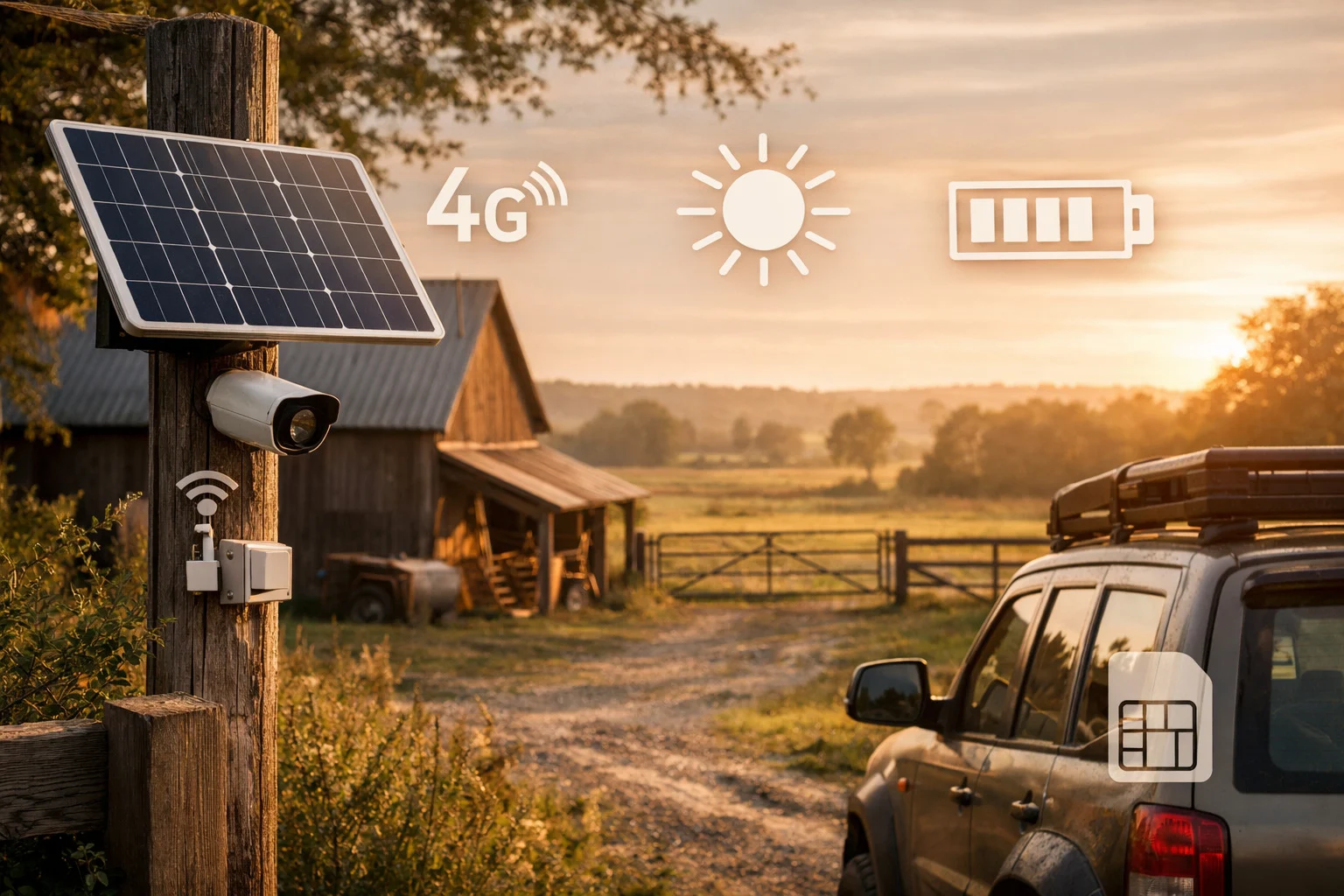 billedet viser en bolig med Kamera overvågning uden wifi