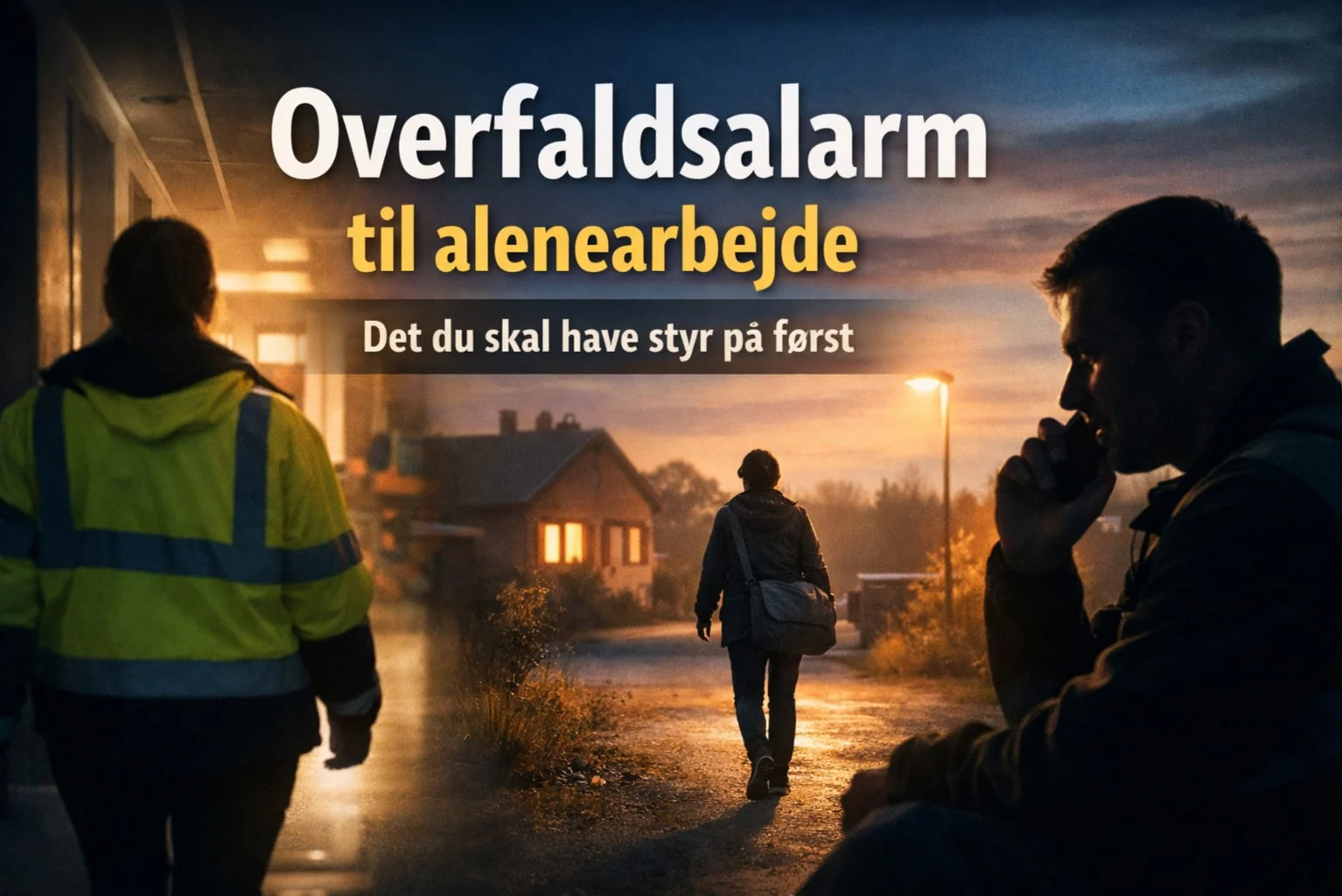 billedet viser Overfaldsalarm til alenearbejde i gang på arbejdspladsen