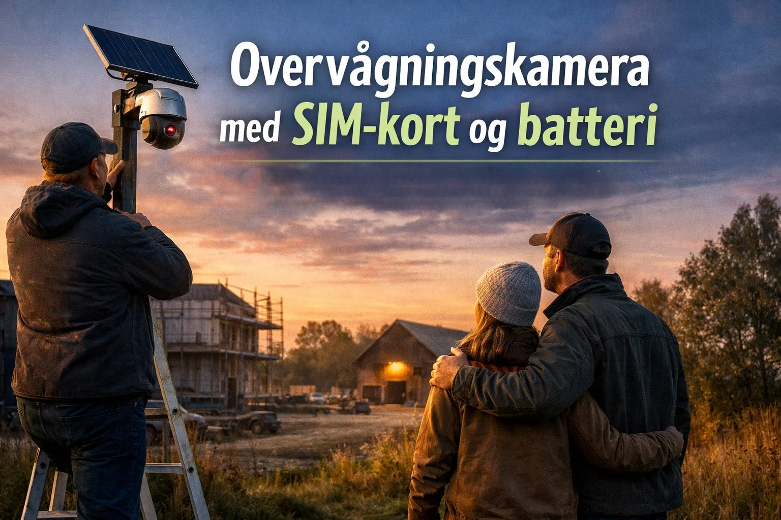 billedet viser Overvågningskamera med simkort og batteri i privat bolig