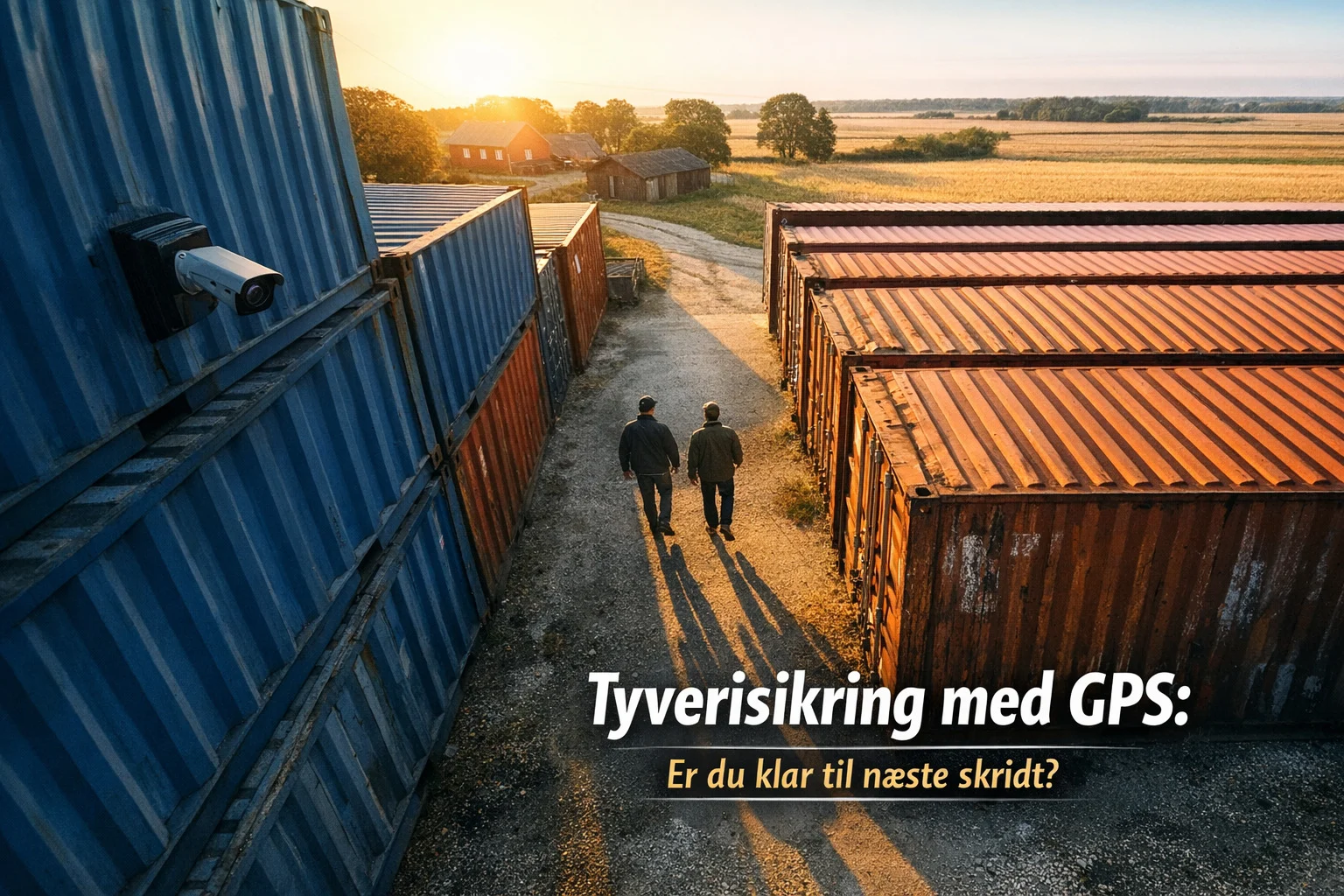 billedet viser en byggeplads med Gps tracker tyverisikring