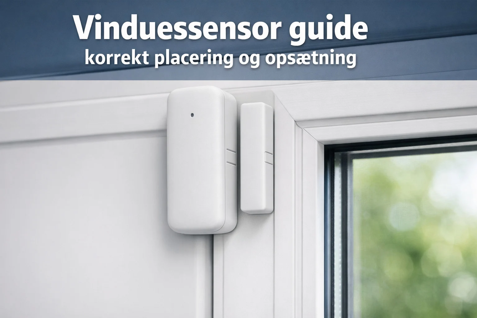 billedet viser dør vinduessensor guide til opsætning