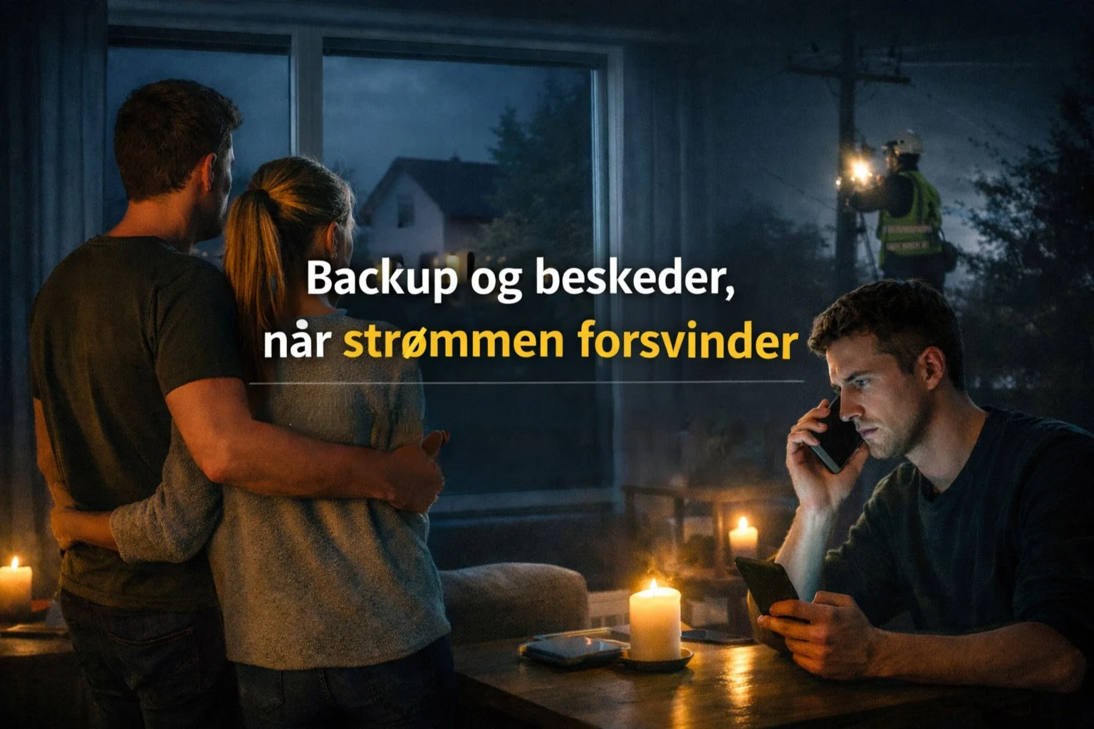 Utrygge beboere i eget hjem med spørgsmålet "Kan man få en alarm hvis strømmen går"
