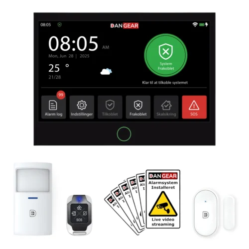 mellem touch WiFi eller 4G alarmsystem uden abonnement pakke