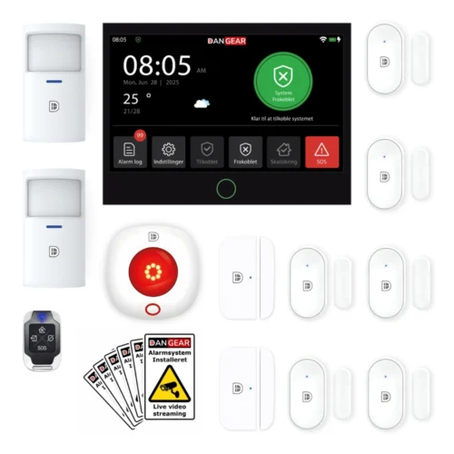 mellem touch WiFi eller 4G alarmsystem uden abonnement pakke