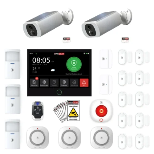 alarmsystem med 4 PTZ kameraer mega pakke