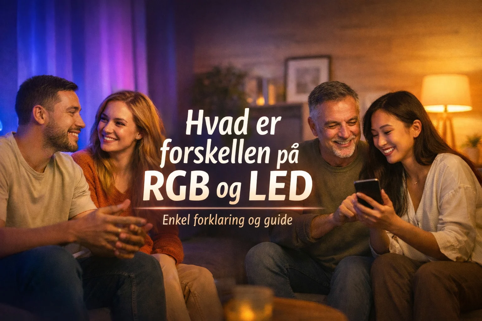 billedet viser brug af RBG og LED og omhandler hvad er forskellen på rgb og led