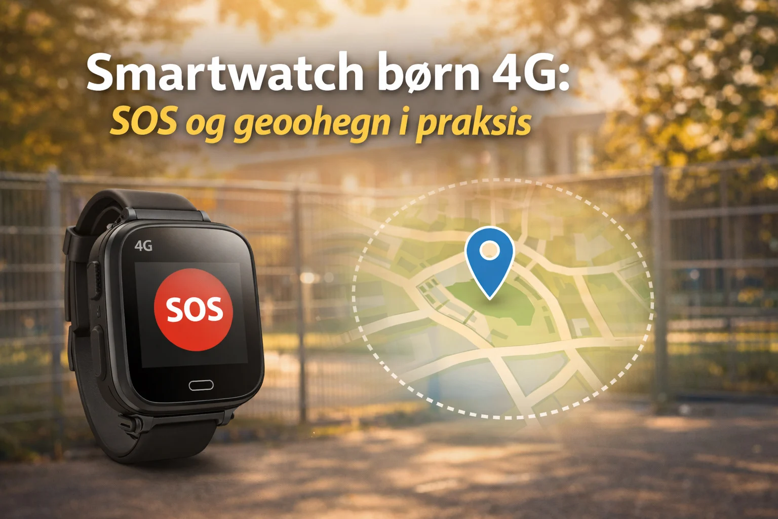 billedet viser et smartwatch og omhandler Smartwatch børn 4G