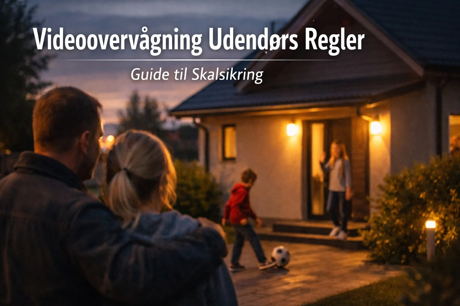 billedet viser udendørs overvågning i privat hjem og omhandler videoovervågning udendørs regler