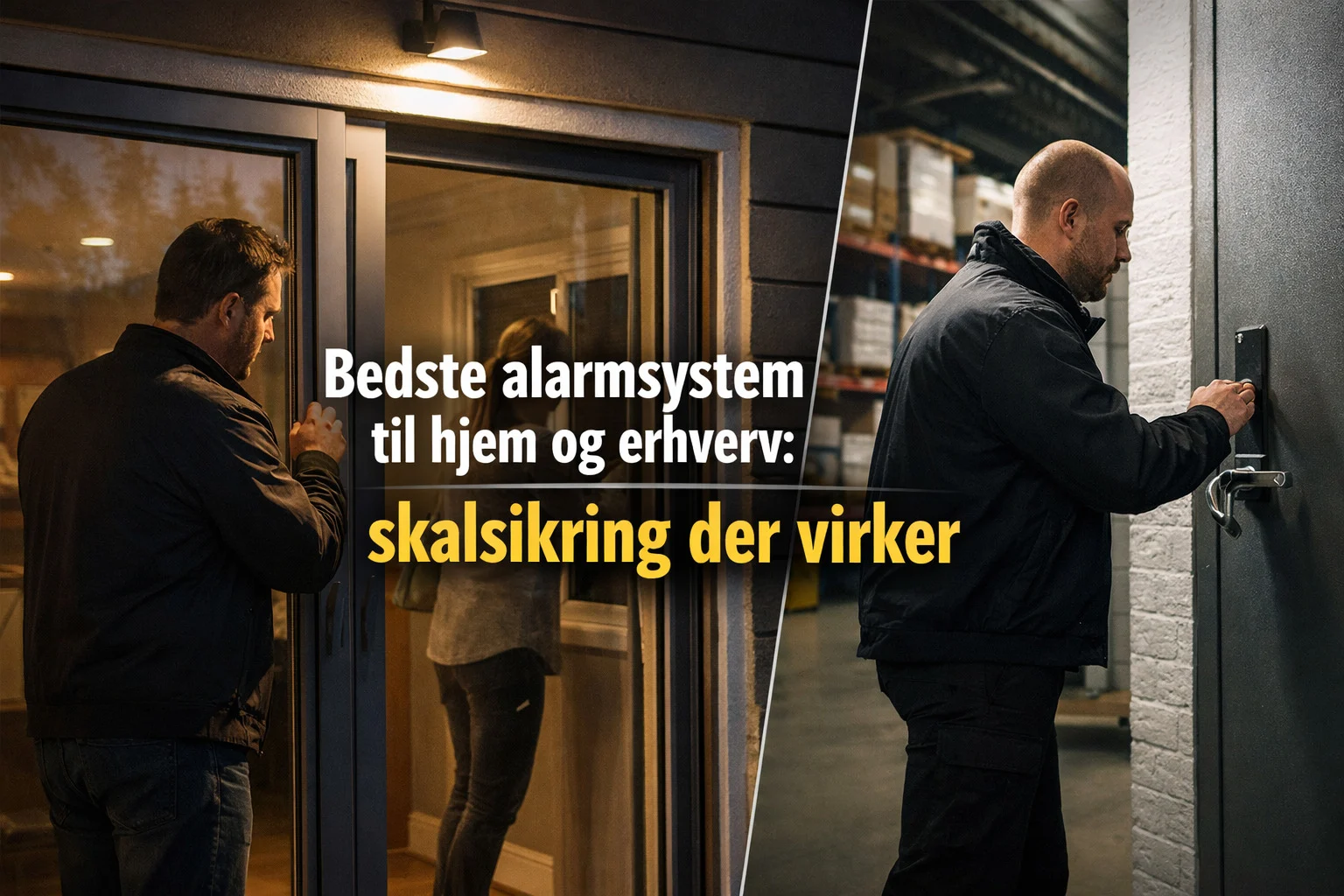 billedet illustrerer det bedste alarmsystem til privat og erhverv