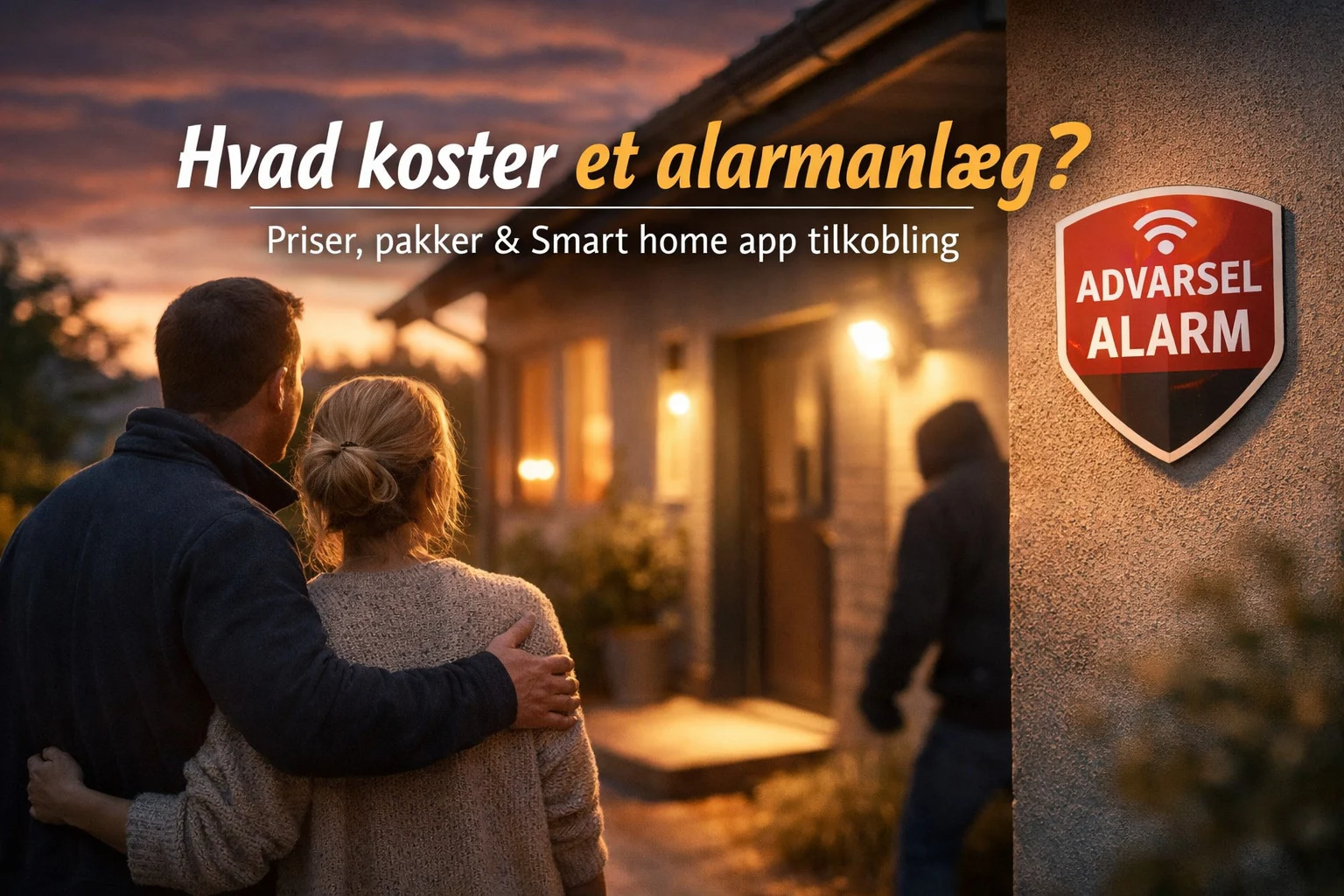 billedet viser alarmsystem i privat bolig og omhandler spørgsmålet "hvad koster et alarmanlæg"