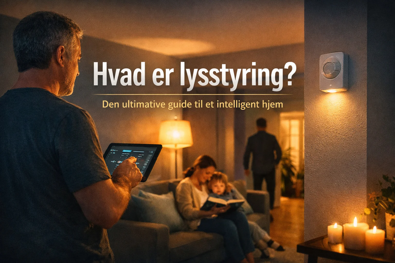 billedet viser intelligent lysstyring i hjemmet