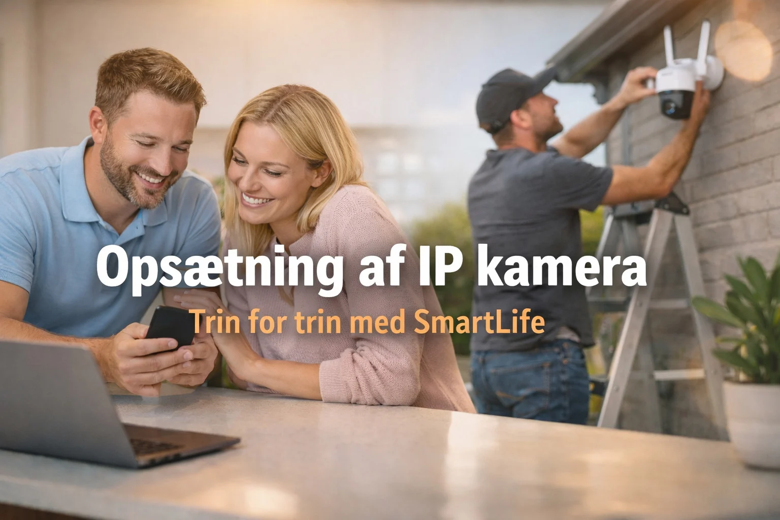 billedet viser opsætning af IP kamera