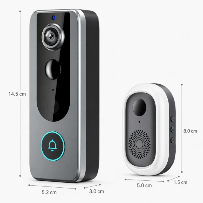 Trådløs videodørklokke med sensor