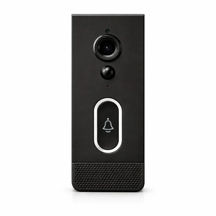 Sort videodørklokke med kamera