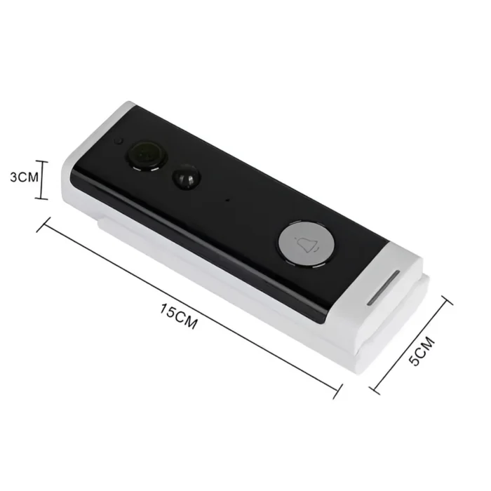 Trådløs videodørklokke med dimensioner