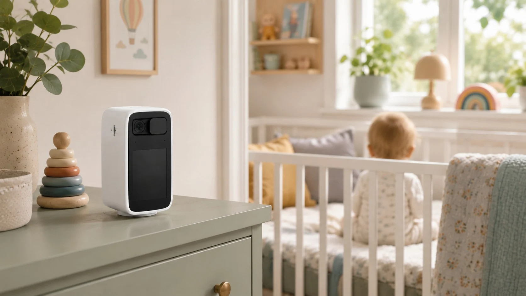 4MP WiFi overvågningskamera med tovejsvideo babykamera WiFi overvågningskamera med skærm og tovejs video og vandret tracking
