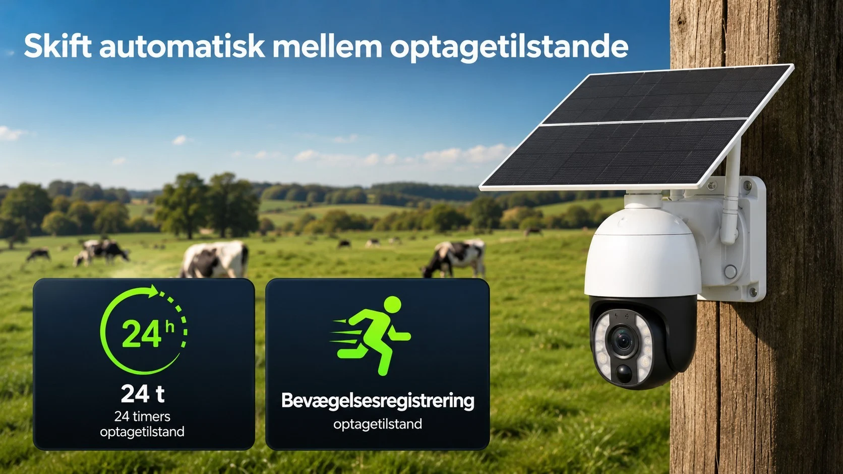 DanGear 5MP 4G PTZ overvågningskamera optagelsestilstand 4G PTZ solcelle batteri overvågningskamera 20x optisk zoom