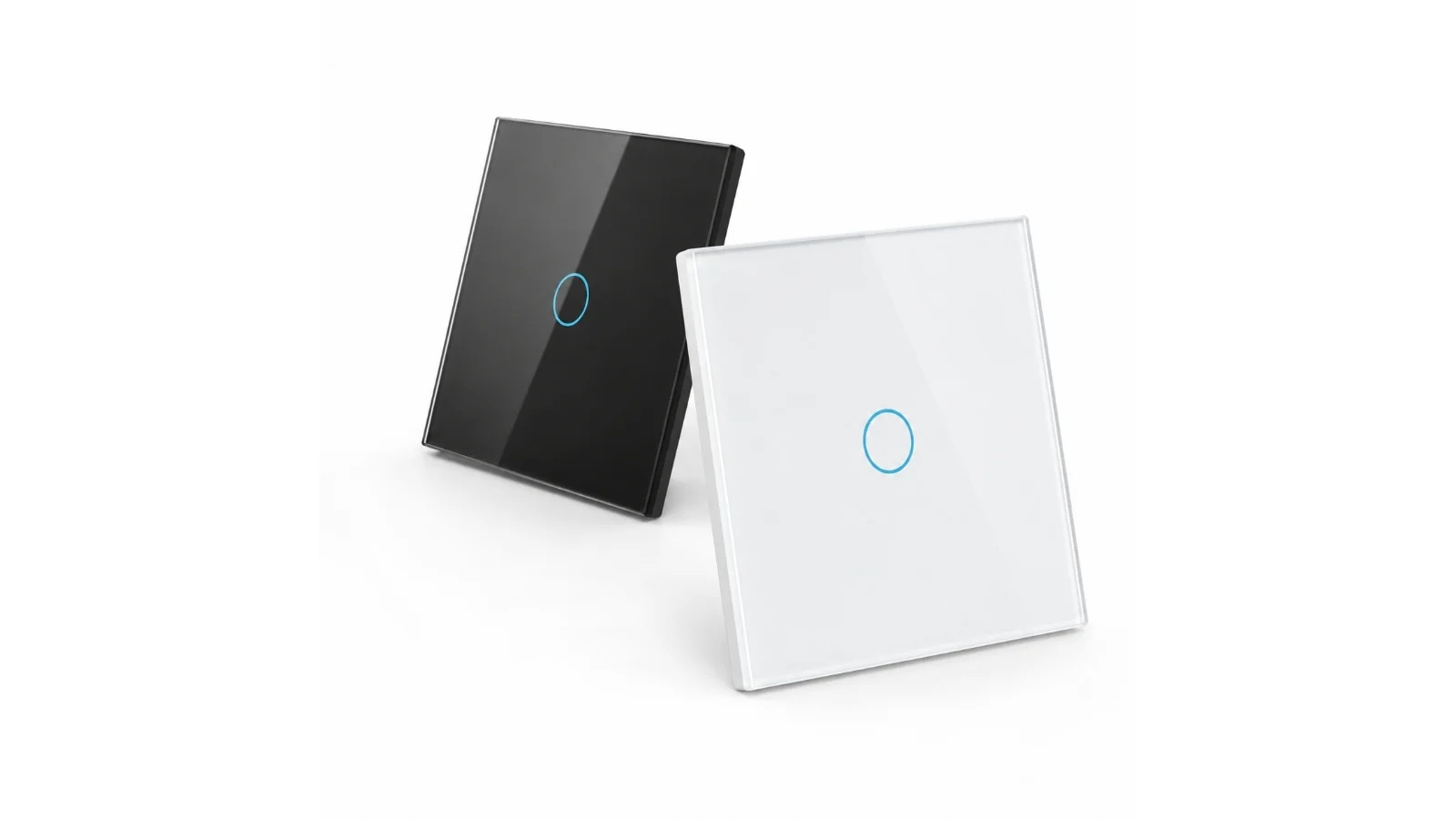 Smart WiFi lyskontakt med touch 1 zone begge farver med skygger wifi lyskontakt med touch 1 zone