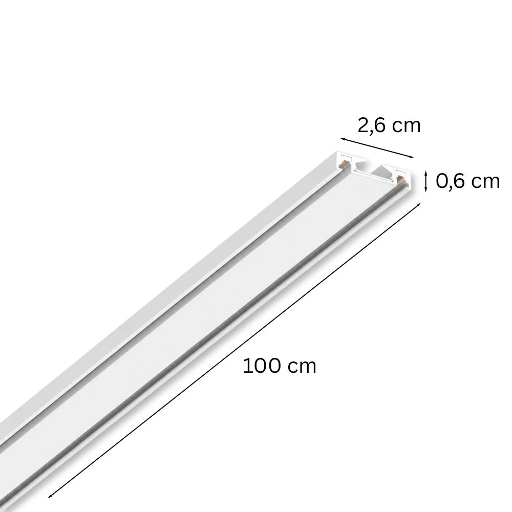 1 meter ultratynd strømskinne mål 1 meter ultratynd 48V strømskinne til lyssystem