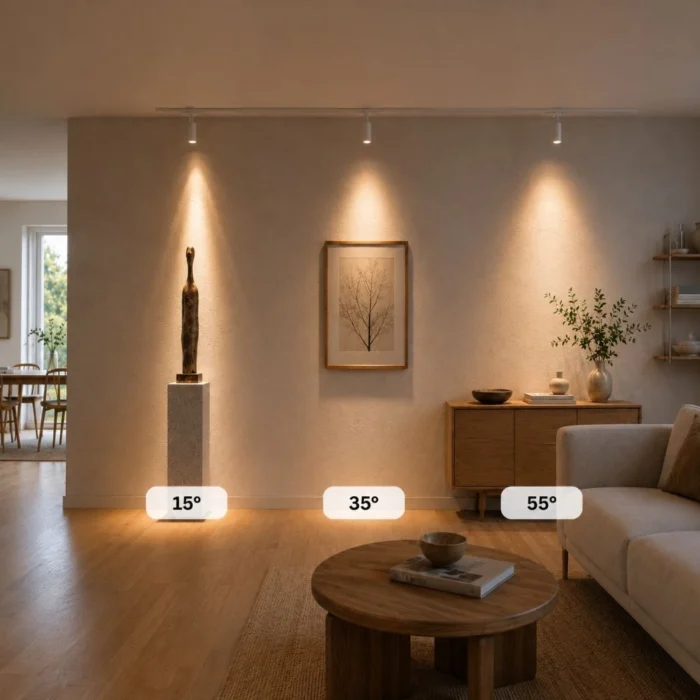 24W WiFi Zigbee LED skinnespot med justerbar spredningsvinkel til lysskinne - Billede 3