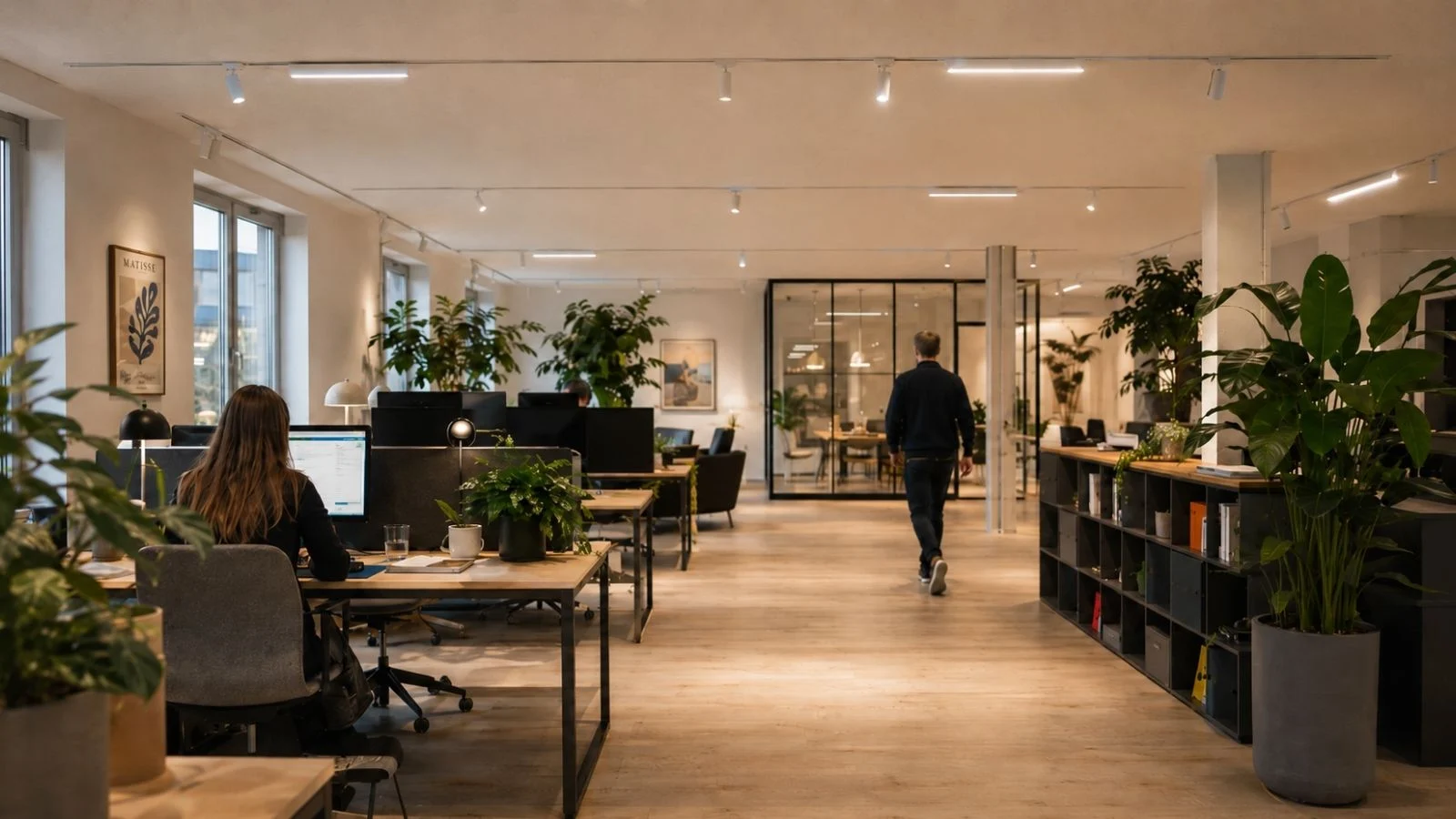 Lysskinner og moduler på kontor 20W WiFi Zigbee LED lampemodul til lysskinne