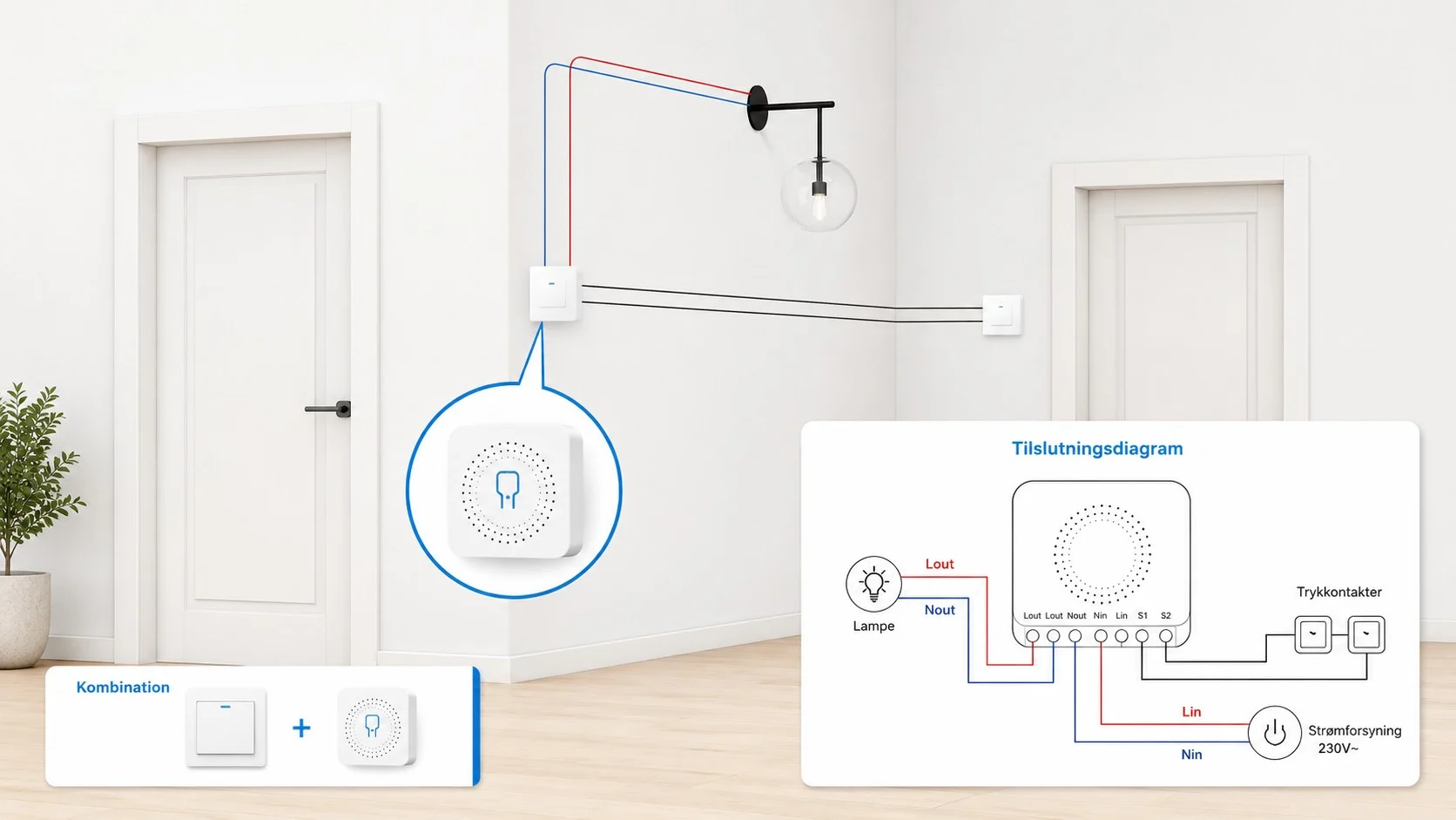 smart switch tilslutning wifi smart switch