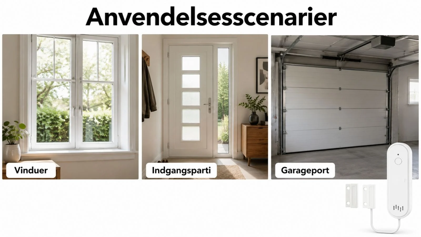 Anvendelsesscenarier dør og vinduesalarm Anvendelsesscenarier dør og vinduesalarm