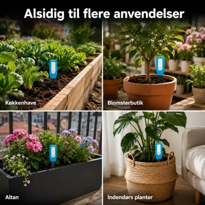 Smart WiFi jordfugtighedsmåler og temperatursensor til planter anvendelser