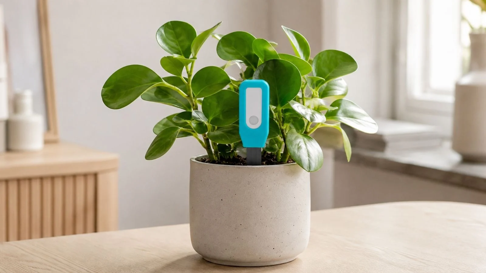 Smart WiFi jordfugtighedsmåler og temperatursensor til planter i plante