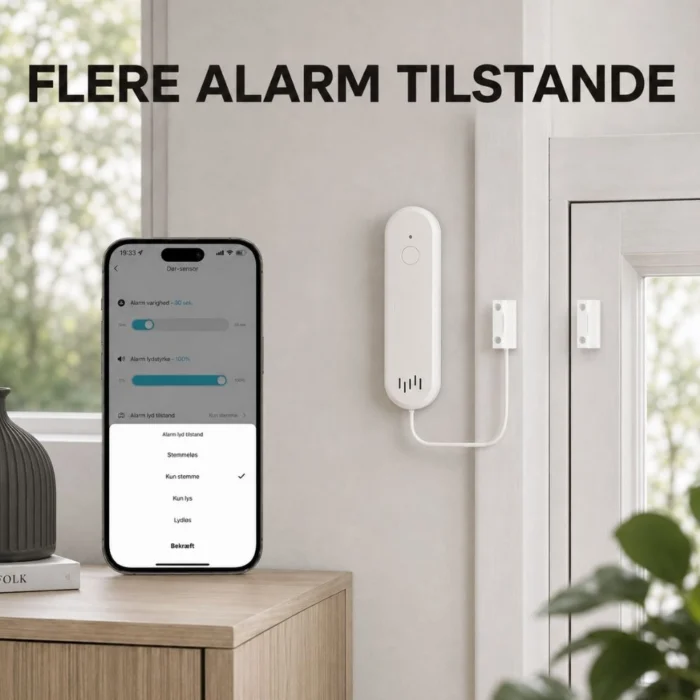 WiFi dør og vinduesalarm alarmtilstande