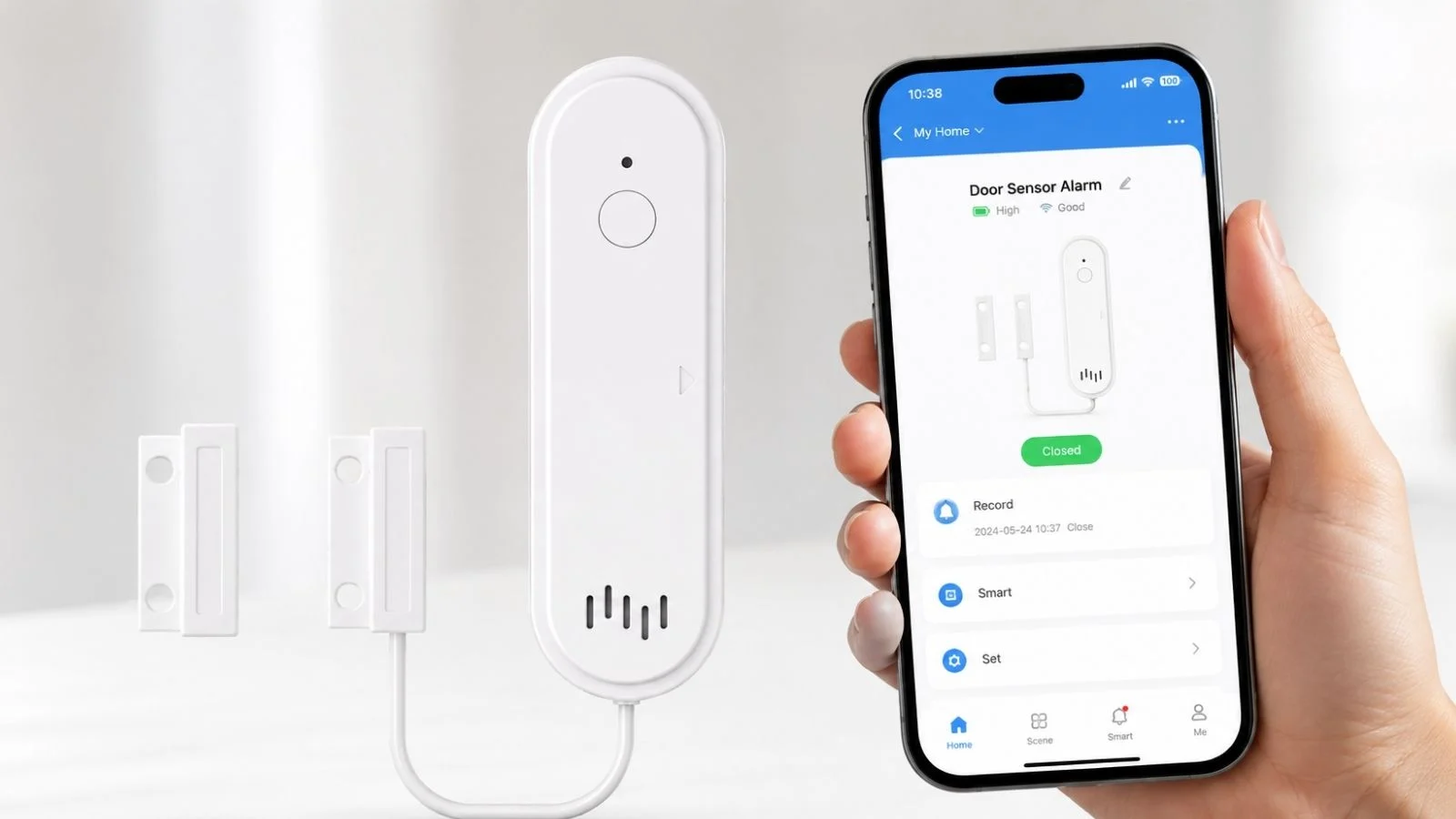 WiFi dør og vinduesalarm i app WiFi dør og vinduesalarm i app