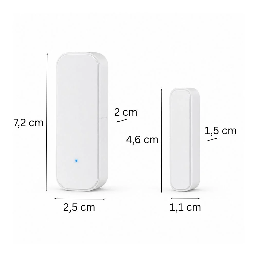 WiFi dør og vinduessensor mål WiFi dør og vinduessensor
