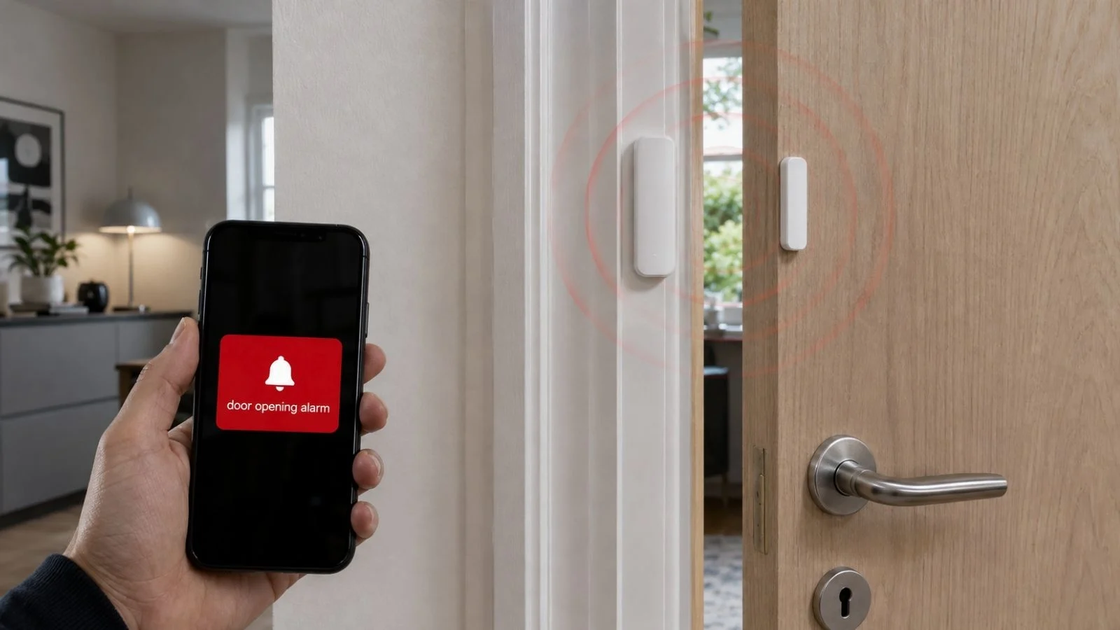 WiFi dør og vinduessensor med app WiFi dør og vinduessensor