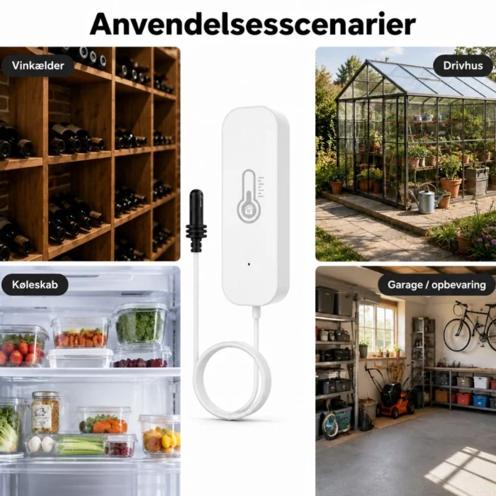 WiFi termometer med ekstern føler anvendelse