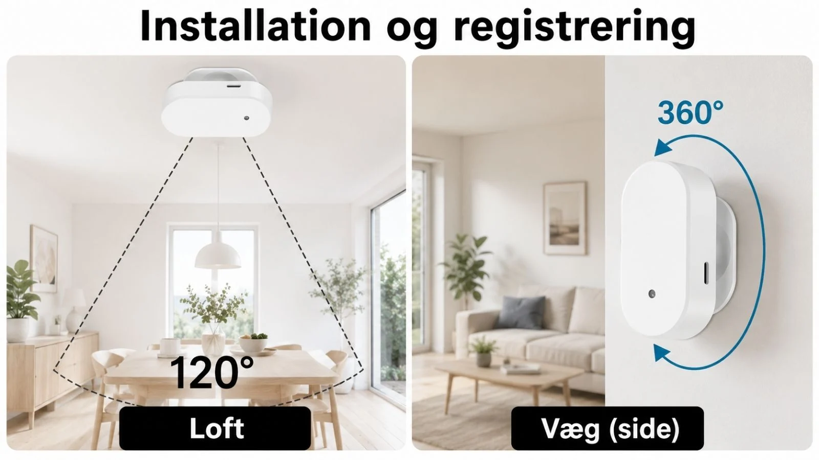 WiFi tilstedeværelsessensor installation