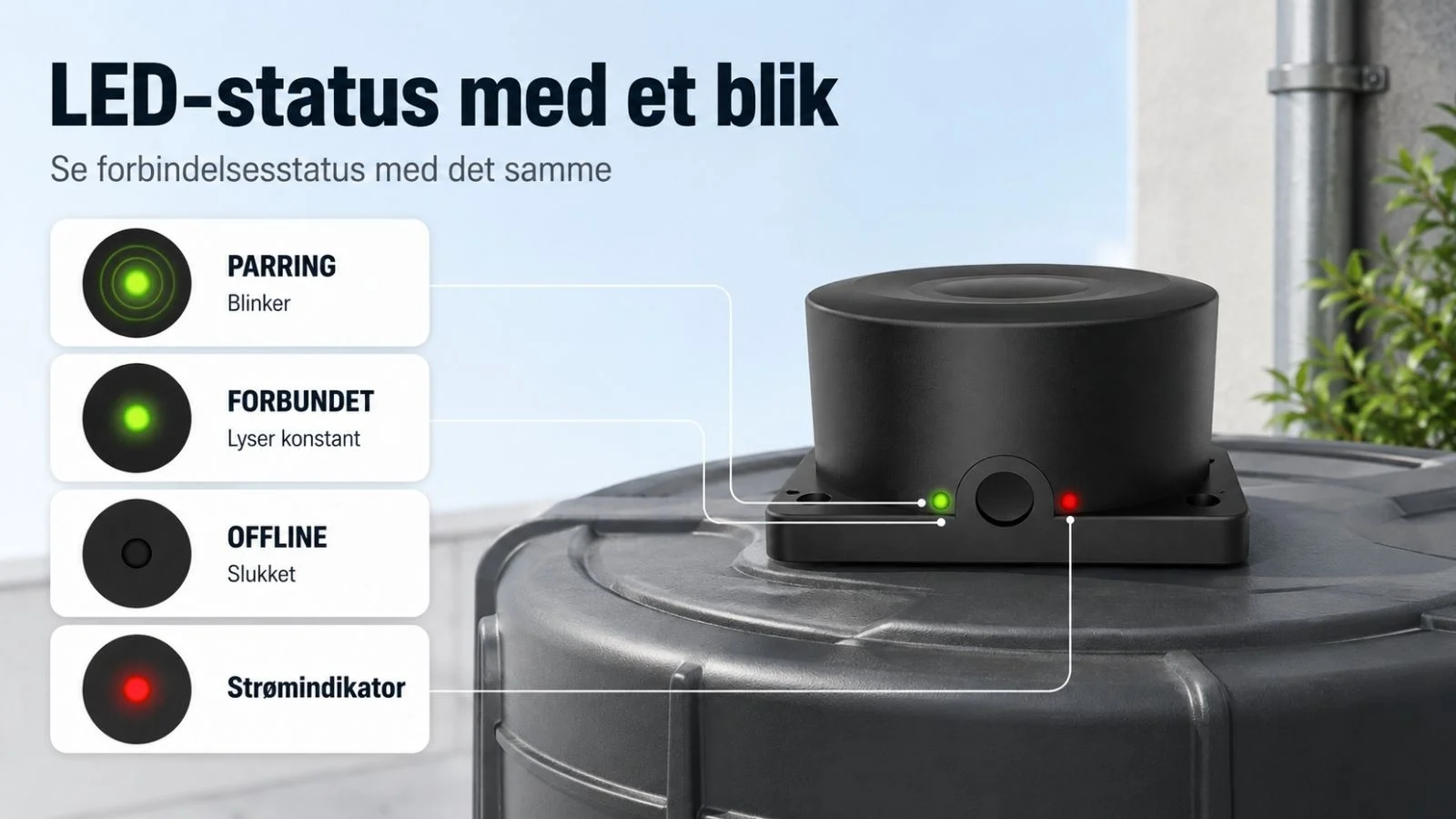 WiFi vandstandsmåler LED WiFi vandstandsmåler LED