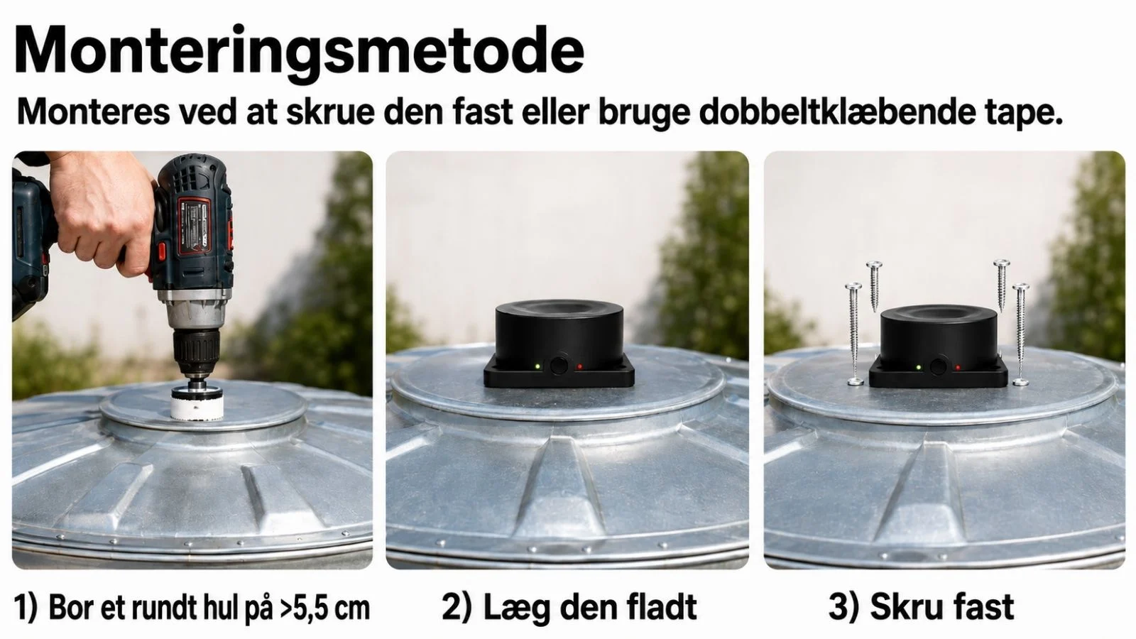 WiFi vandstandsmåler montering WiFi vandstandsmåler montering
