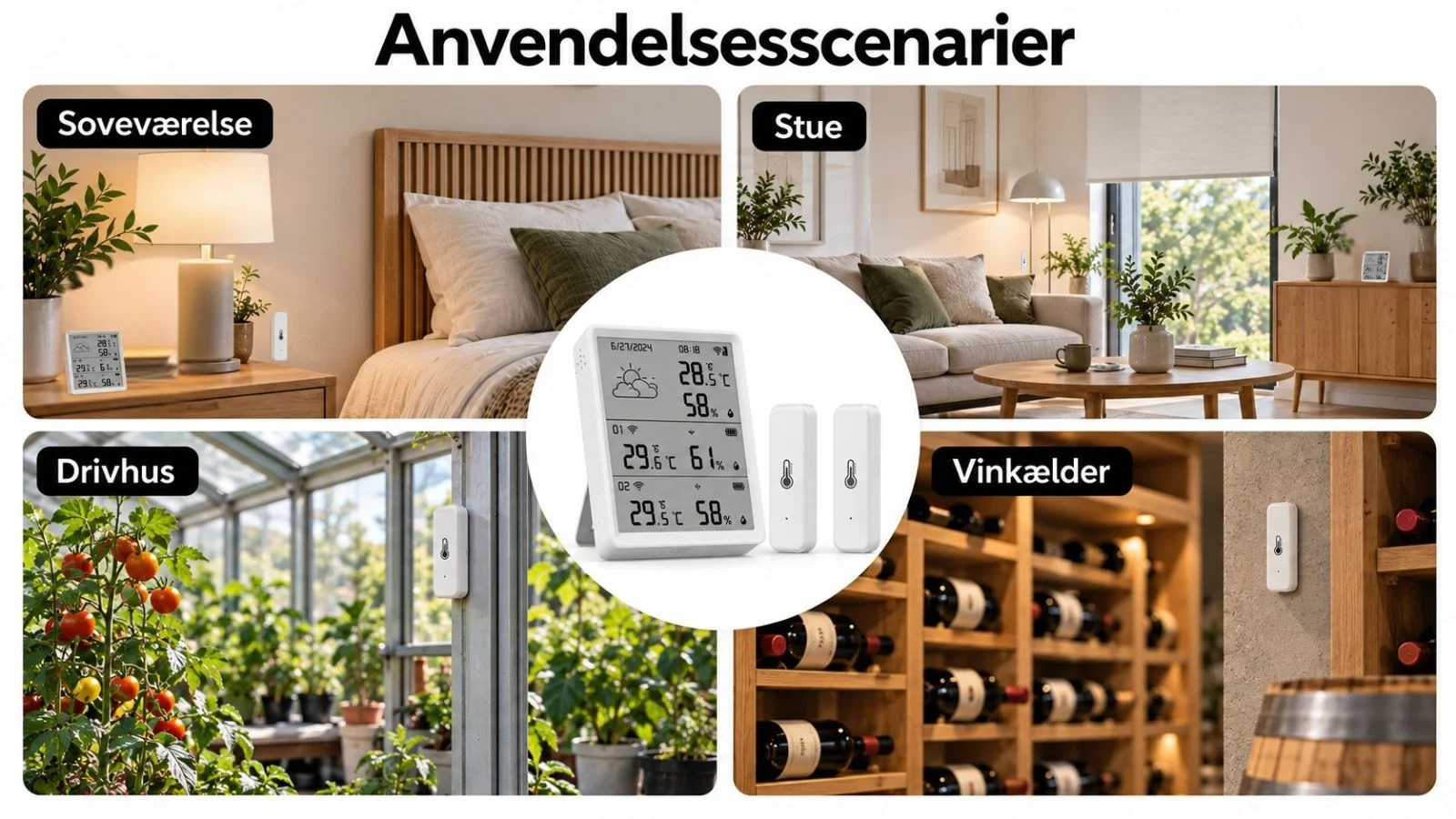 WiFi termohygrometer anvendelsesscenarier