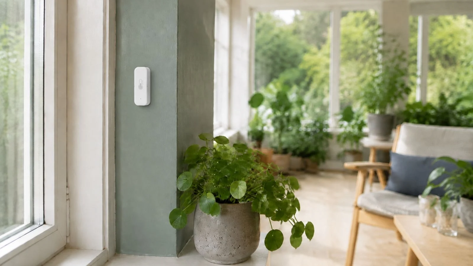 WiFi termometer og fugtighedssensor i udestue WiFi termometer og fugtighedssensor i udestue