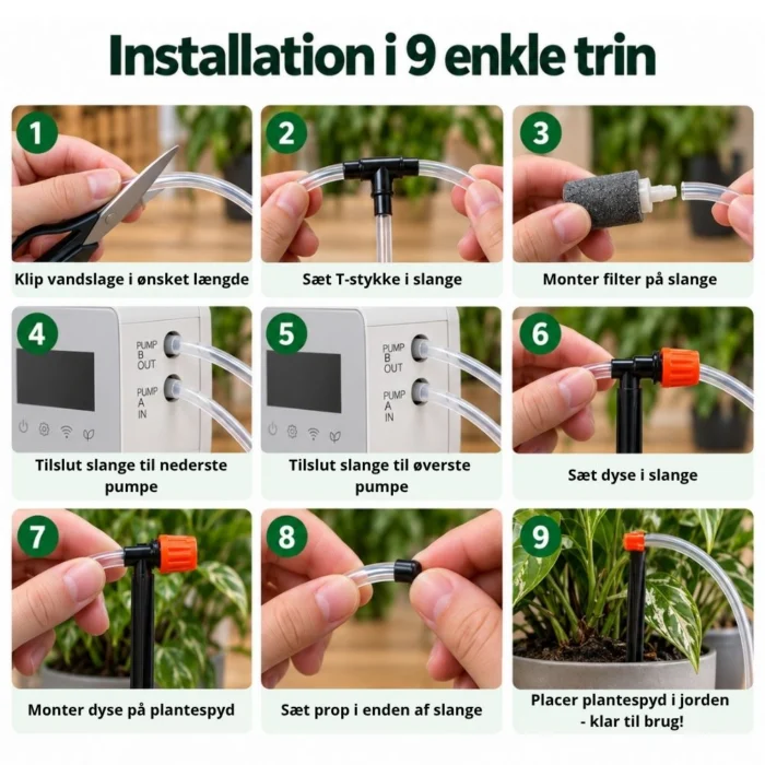WiFi vandingssystem installation