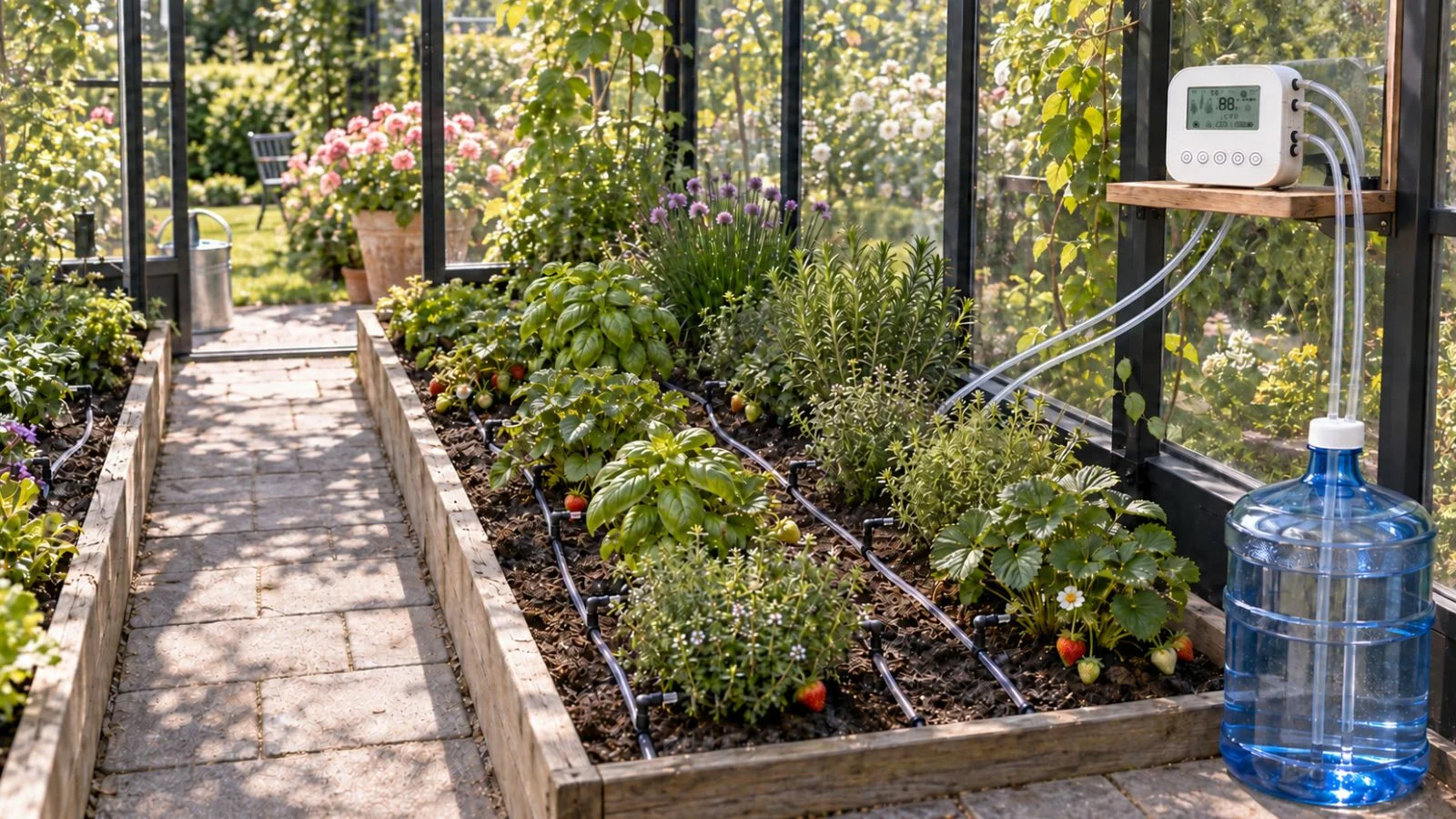 WiFi vandingssystem til planter i drivhus WiFi vandingssystem til planter i drivhus