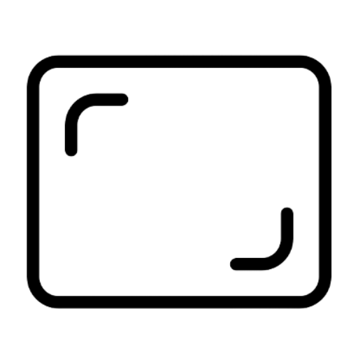 Sort konturikon for farvedisplay