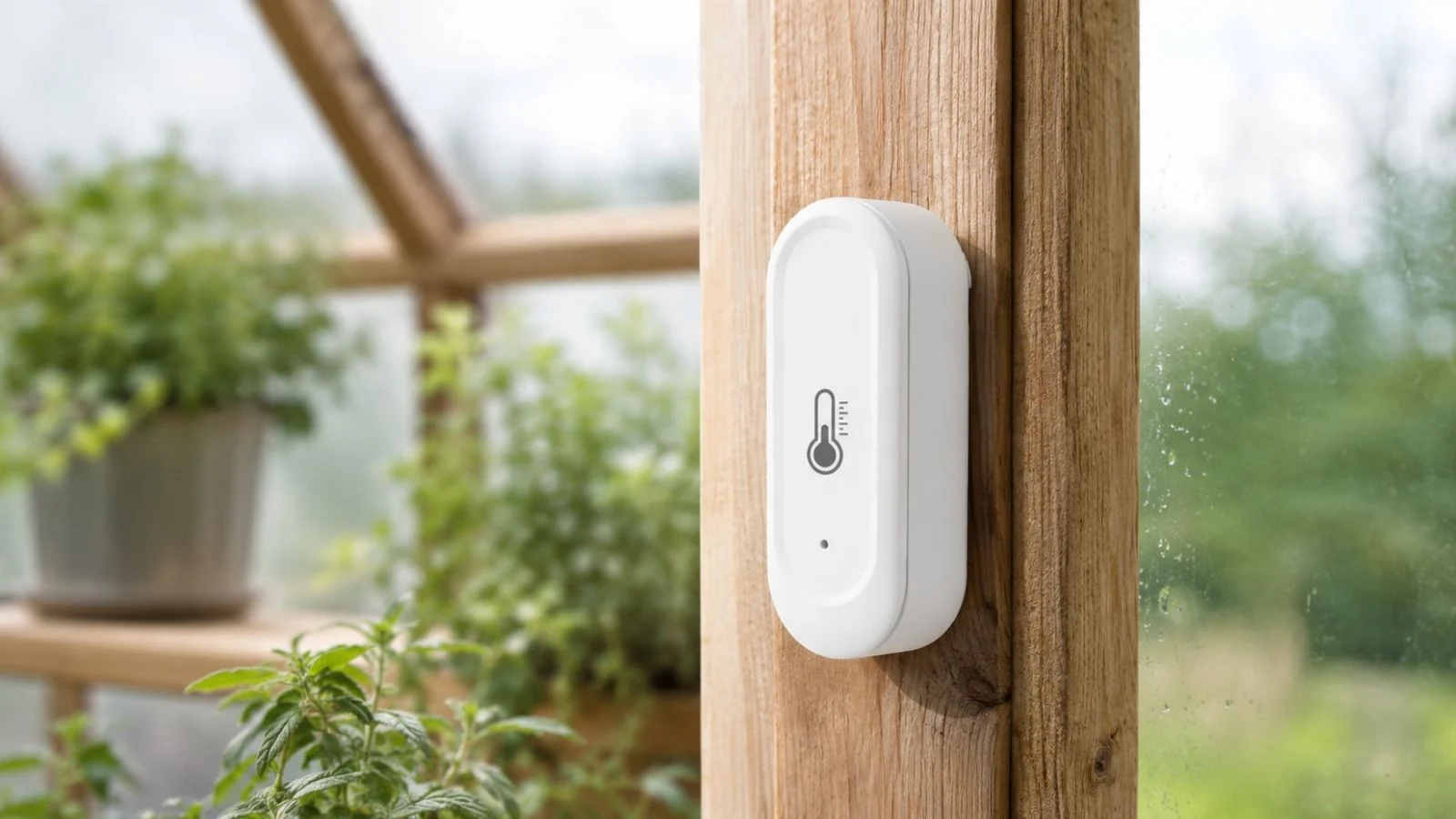 udendørs WiFi termometer og fugtighedssensor i drivhus udendørs WiFi termometer og fugtighedssensor i drivhus
