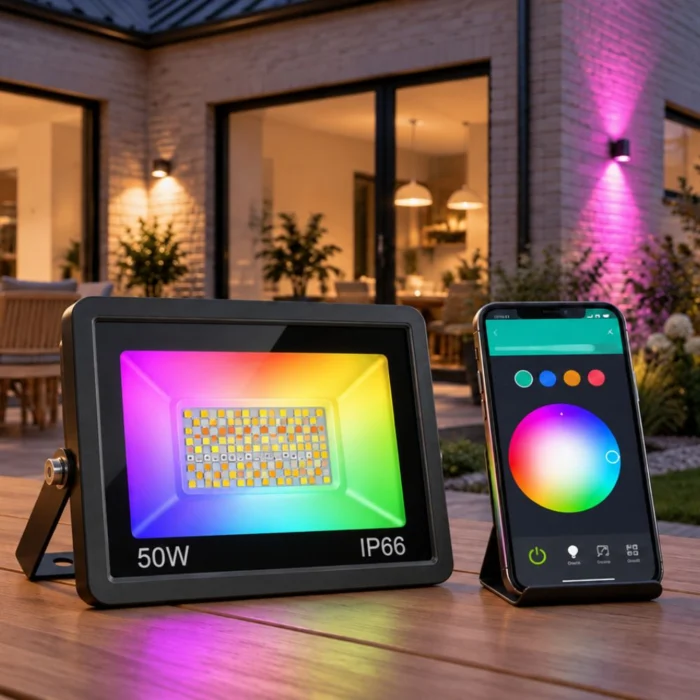 WiFi LED projektør med 50W