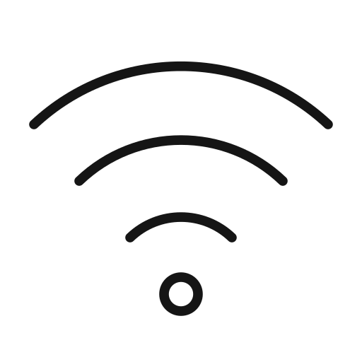 Ikon for wifi-forbindelse.