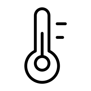 Sort konturikon for temperatur